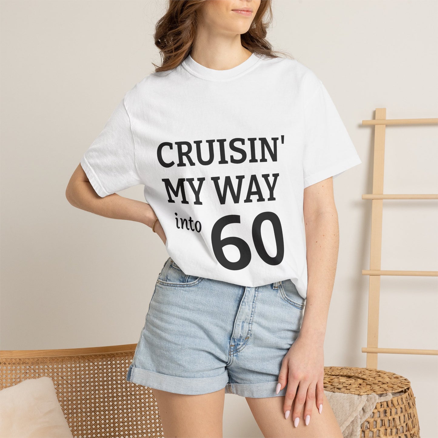 Cruisin' My Way into 60 T-Shirt — 60th Birthday Gift Tee