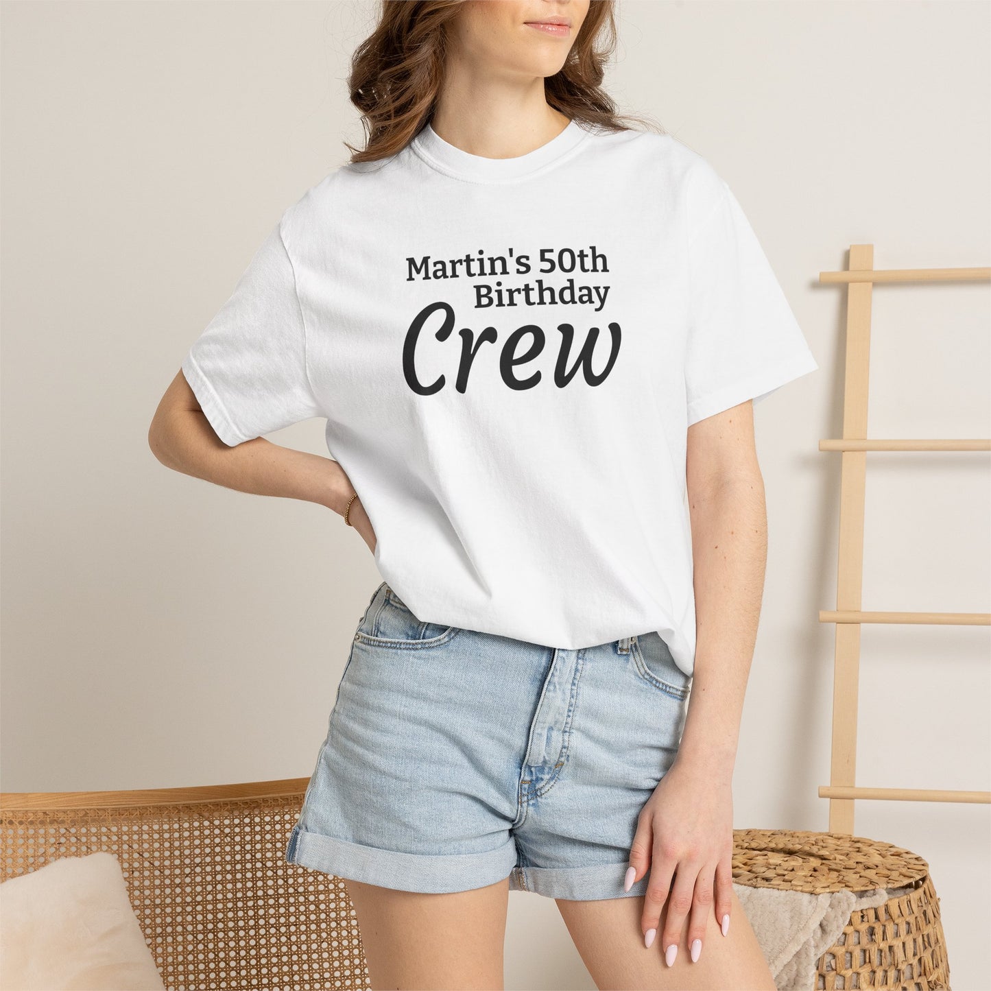 Personalized "Martin's 50th Birthday Crew" T-Shirt