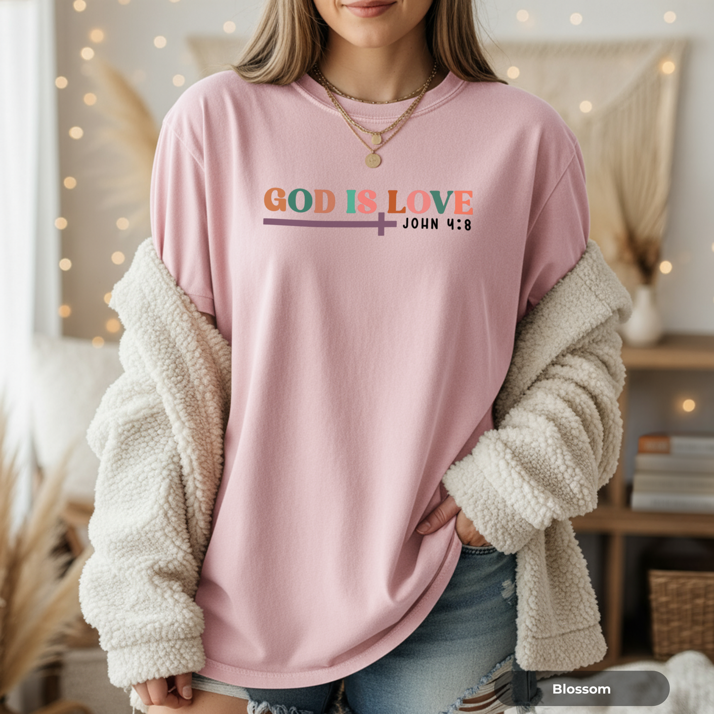 GOD IS LOVE T-SHIRT OF CONFORT COLOR