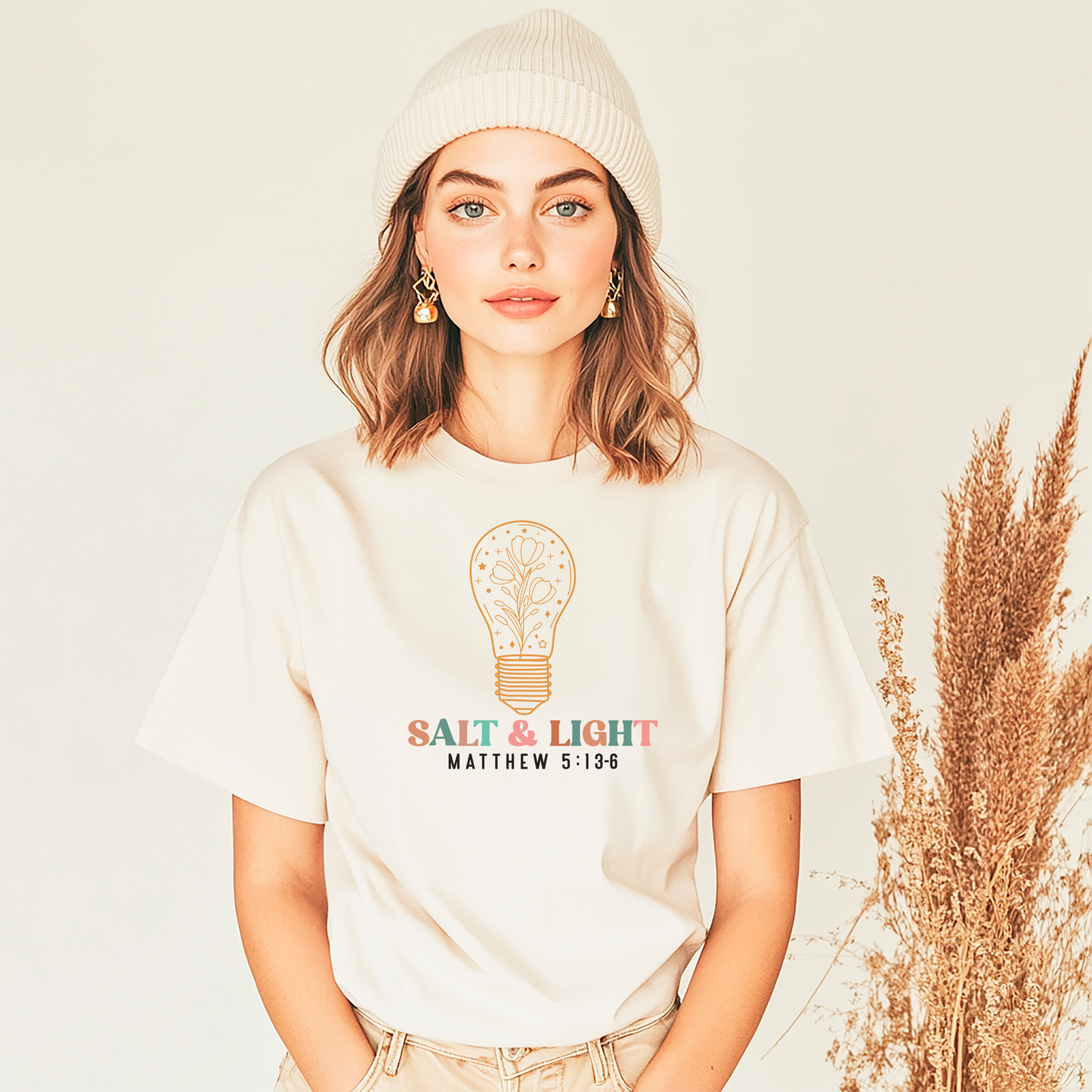 Salt & Light Matthew 5:13-16 T-Shirt | Christian Faith Scripture Tee
