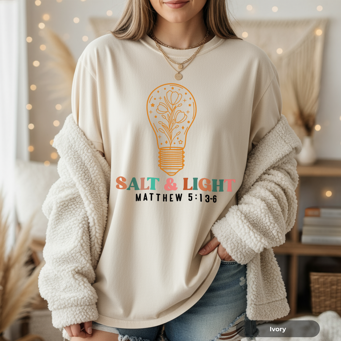 Salt & Light Matthew 5:13-16 T-Shirt | Christian Faith Scripture Tee